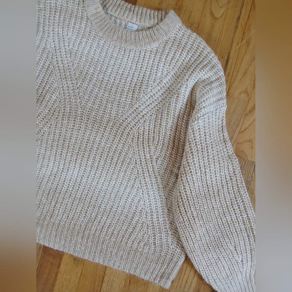 Cream Crewneck Sweater - Picture 2 of 3